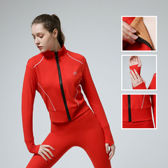 Women's Autumn/Winter New Fitness Sports Yoga Hoodie Sweatshirt Slim Fit Quick Dry Outdoor Running Jacket Top