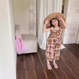 2025女童背带裤轻薄!韩国女孩休闲时尚吊带连体裤儿童连身衣阔腿7