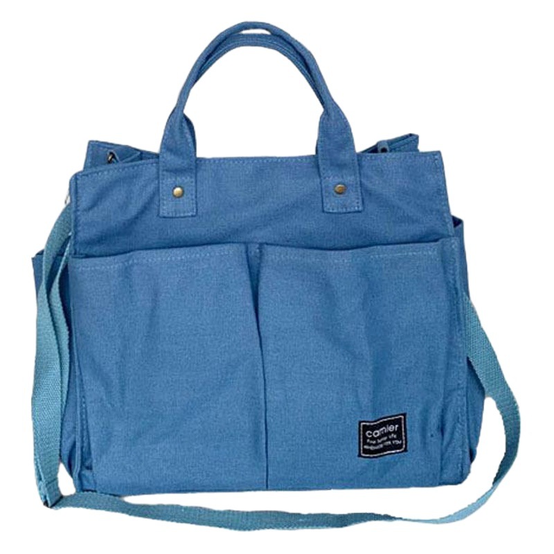 Nuevo estilo japonés bolsa de lona bolsa de mensajero de las mujeres de moda simple bolsa de tela estudiante bolso de lona casual