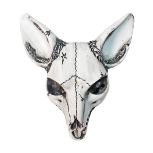 Cross-Border Factory Direct Delivery Three-Dimensional Fox Skull Wall Hanging Decorative Ornaments Halloween Gifts Resin Crafts