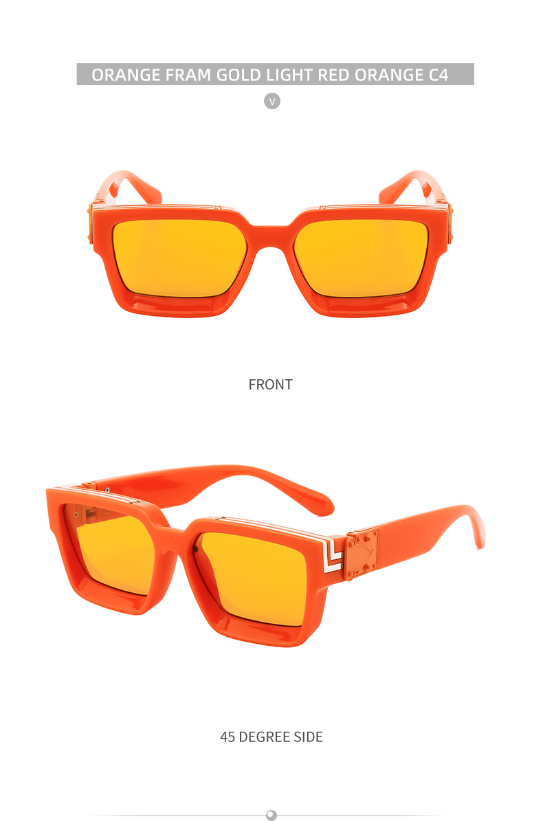 58g Weight Full Frame Glasses Structure Sunglasses Classification PC, UV400 Protection Lens Material Square Glasses Style Outdoor, Travel, Fishing Occasion Solid Color Pattern All Seasons Season Women's Gender Retro Style Retro Solid Color PC UV400 Protection Square Full Frame Women's Sunglasses 14
