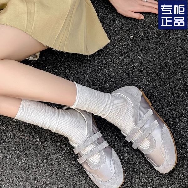 新款魔术贴软底休闲帆布玛丽珍女鞋法式一脚蹬浅口瓢鞋2025年春季|undefined