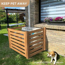 跨境木质空调外机装饰围栏户外垃圾堆栅栏垃圾遮挡屏障围栏