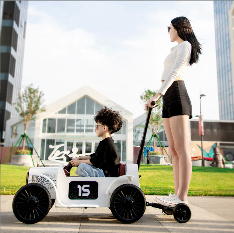 Coche eléctrico para niños coche de padres e hijos coche interactivo coche de cuatro ruedas coche de música coche de juguete puede sentarse control remoto auto-conducción