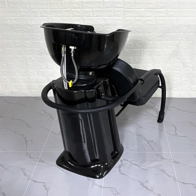 Silla de champú de moda, peluquería, peluquería, cama de champú especial, fabricante de sillas de peluquería semi-reclinadas, cama de descarga de asiento al por mayor