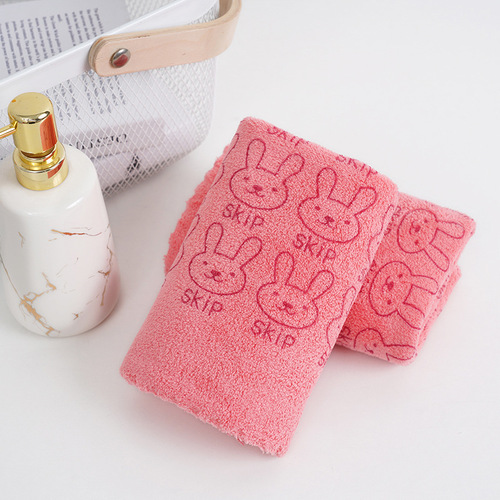 Coral velvet printed towel square scarf water-absorbent no shedding car cleaning towel gas station company gift with logo available