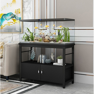 Simple Fish Tank Cabinet Fish Tank Rack Metal Home Living Room Fish Tank Bottom Cabinet Storage Cabinet Aquarium Small Fish