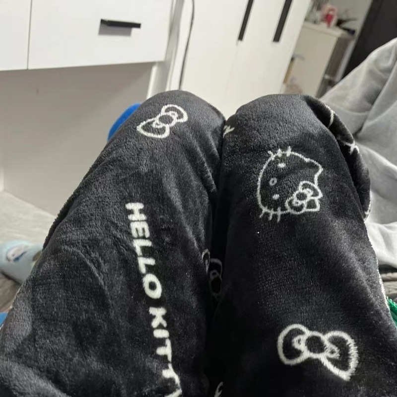 外贸新款男女秋冬季新款法兰绒睡裤珊瑚绒加绒保暖休闲居家裤子|undefined