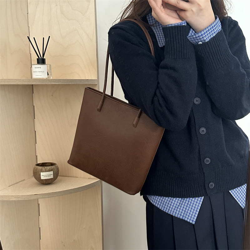 Meilad bolso para mujeres 2024 nueva moda de este año popular gran capacidad bolso de invierno retro bolso de cubo de hombro