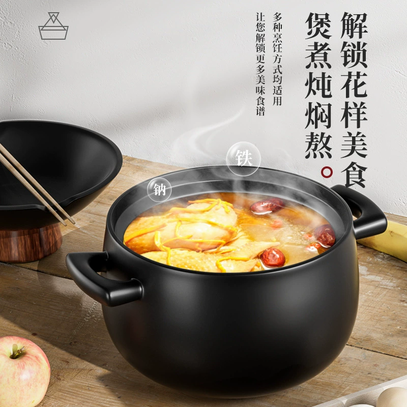 Кастрюля Tagar для тушения супа, кухонная газовая керамическая кастрюля для газовой плиты для сухой жарки