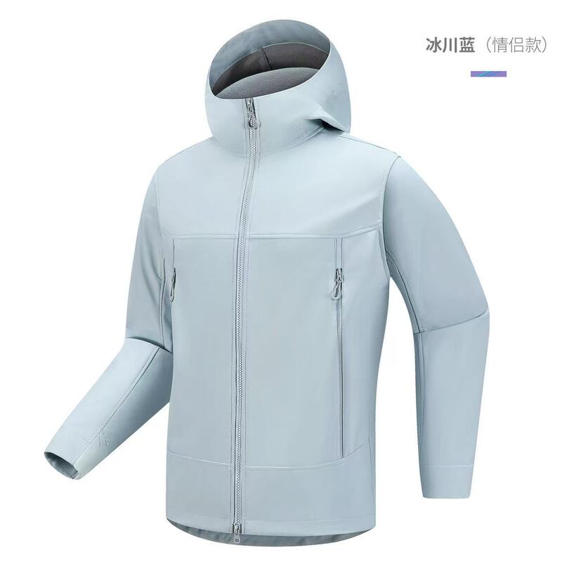 High Quality Outdoor Sports Couple Mountaineering Travel Men's Jacket Loose Outdoor Hooded Soft Shell Casual Short Coat