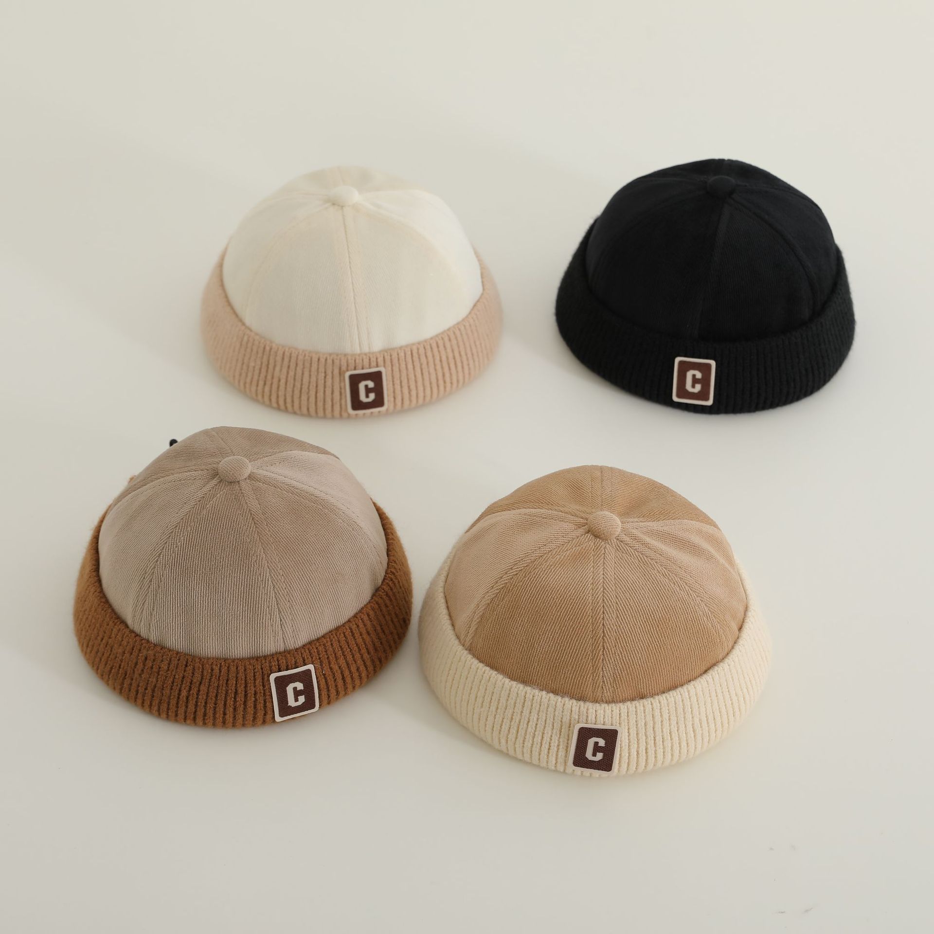 Otoño y invierno nuevo sombrero de piel de ciervo, sombrero de piel de ciervo, sombrero japonés para niños y niñas, sombrero de piel de melón, moda