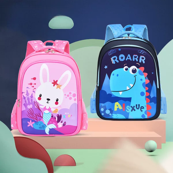 Children's Schoolbags New Style 1-3 Grade Boys and Girls Cartoon Cute Burden-Reducing Lightweight Spine Protection Primary School Students Backpack