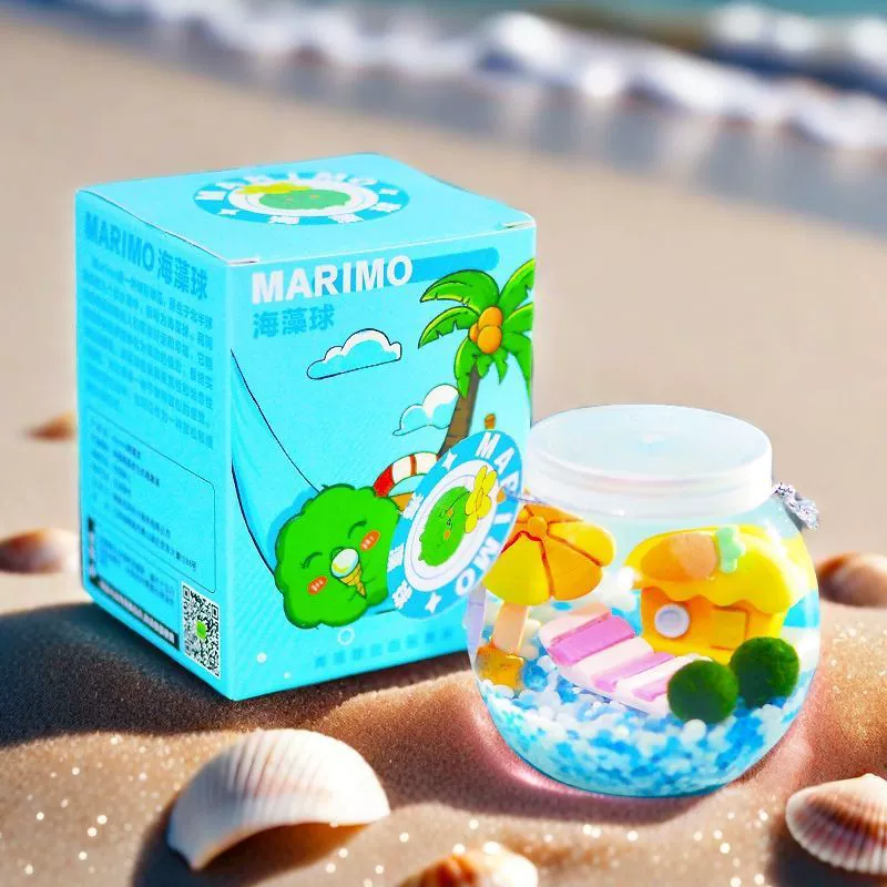 Маримо маленький шарик водоросли экологическая бутылка микрорека настольный гидропонный набор растений подарок полный набор хлореллы питомцев