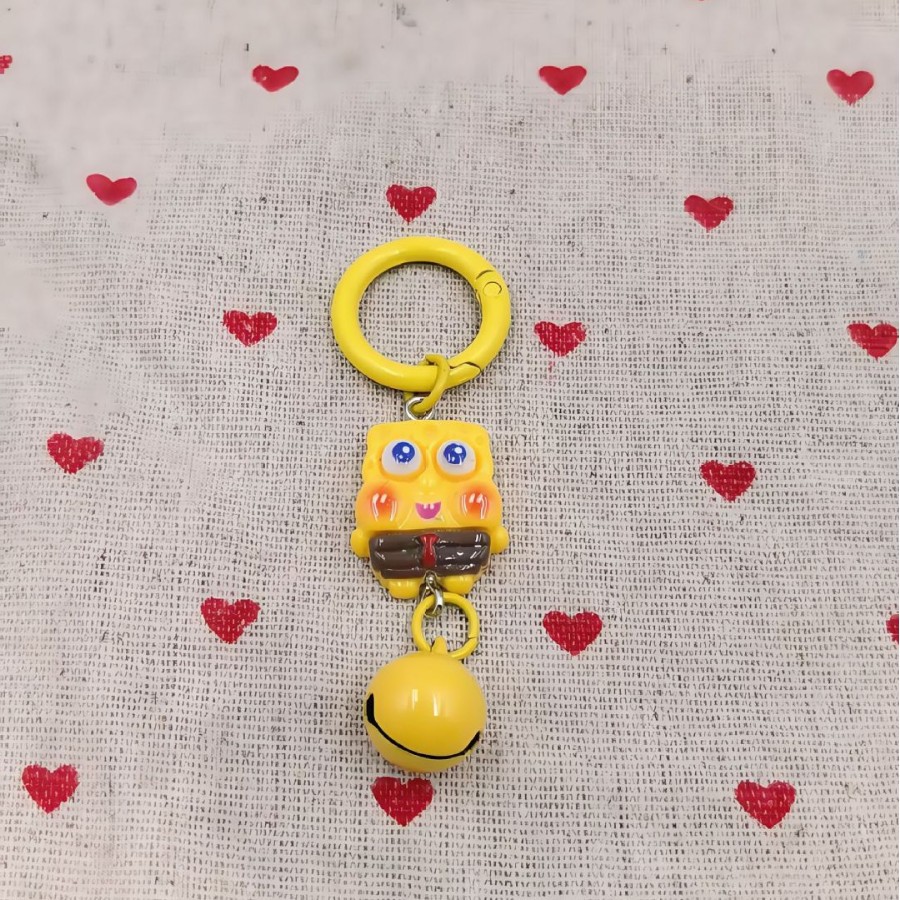 Pequeña campana de tarjetas de dibujos animados lindos bolsos de pareja de estudiantes D01 pareja famosa en línea SpongeBob