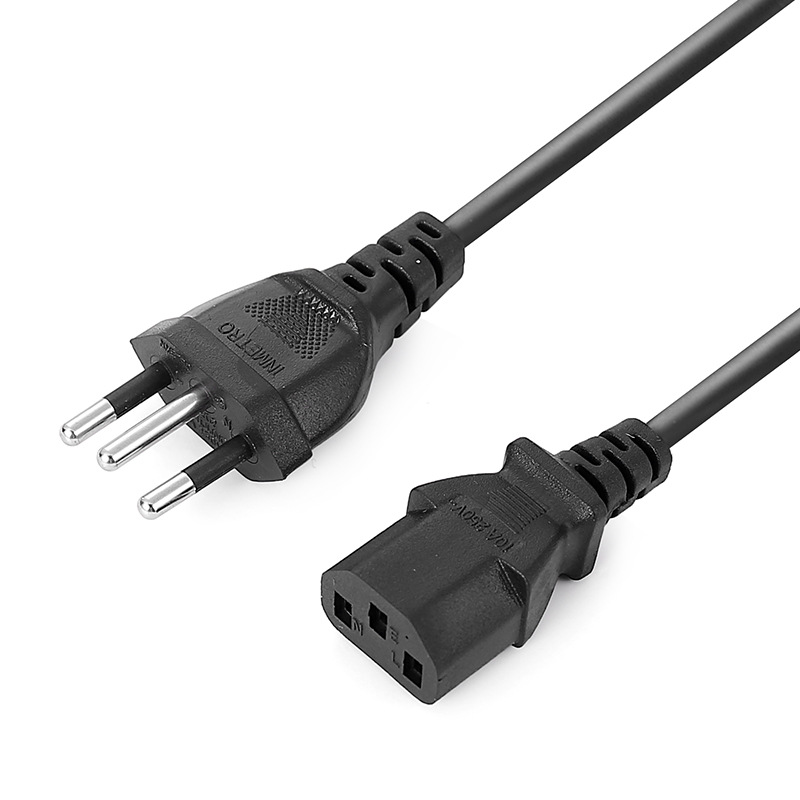 Brasil tres enchufe cable de alimentación Brasil pin cola cable de alimentación Brasil cable de alimentación tres enchufe pin cola cable de alimentación