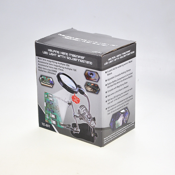 Auxiliary magnifying glass for repair with light