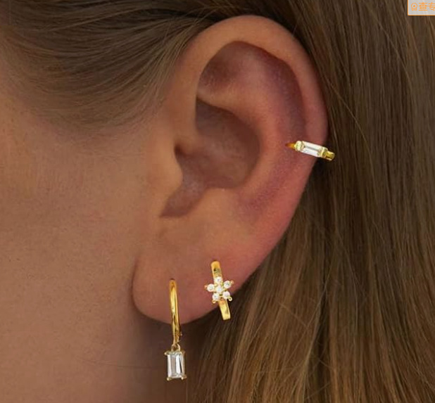 Eight-pointed Star Drop Earrings With Zircon For Women Luxury Style_voghion.com