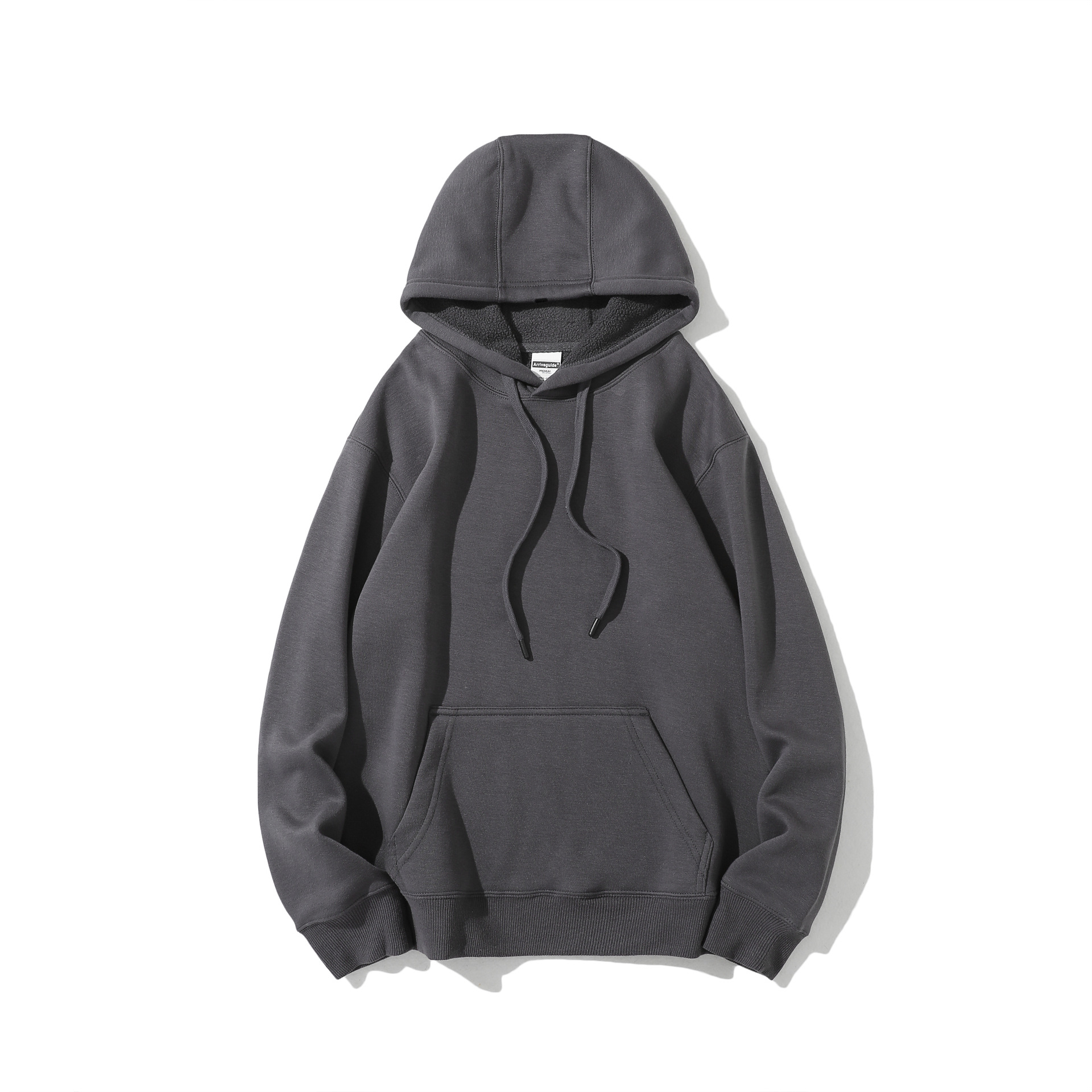 2025 Winter 1107 Model 350g Fleece Lined Thickened Warm Simple Casual Pullover Hoodie