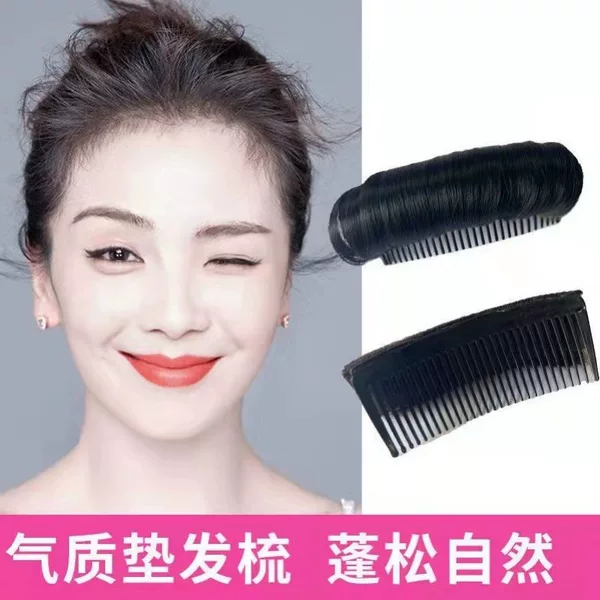 High skull top cushion hair comb wig female hair curler hair fluffy device imitation full real hair pad hair root seamless lazy artifact