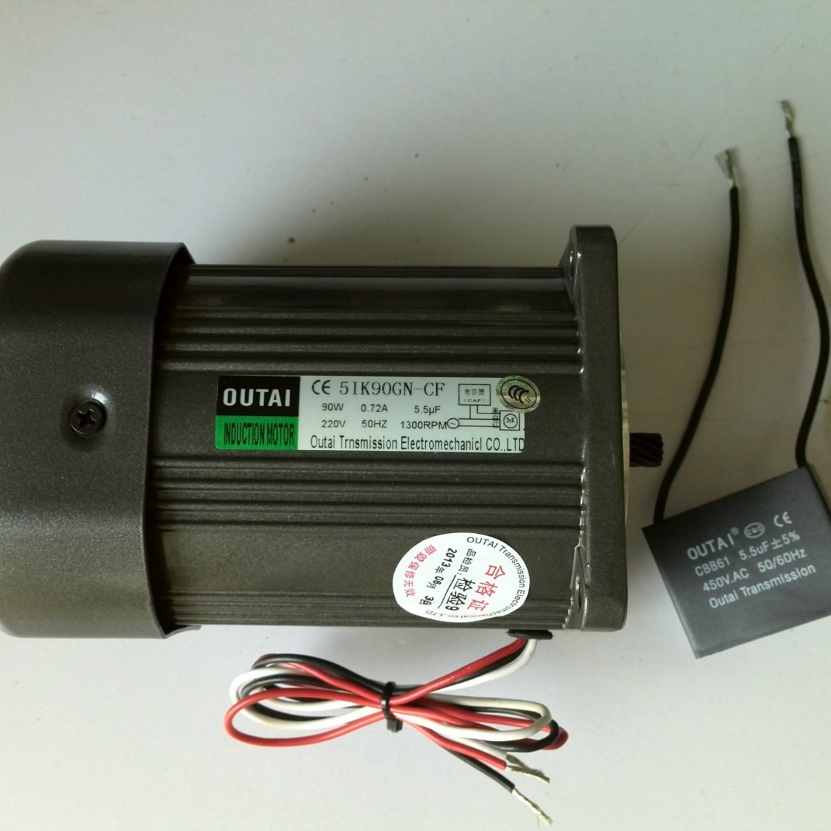 OUTAI 欧泰电机 5IK90GN-CF 90W减速电机 减速马达