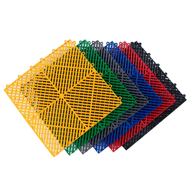 1,8 cm rejilla de piso de lavado de coches sin drenaje de plástico empalme 4S de partición tienda de rejilla mat