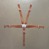 With clasp, white, orange