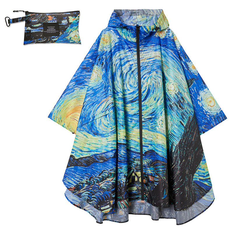 Men's and Women's Adult Cloaks and Raincoats Starry Sky Series Cross-Border Foreign Trade European and American Style Dropshipping Wholesale