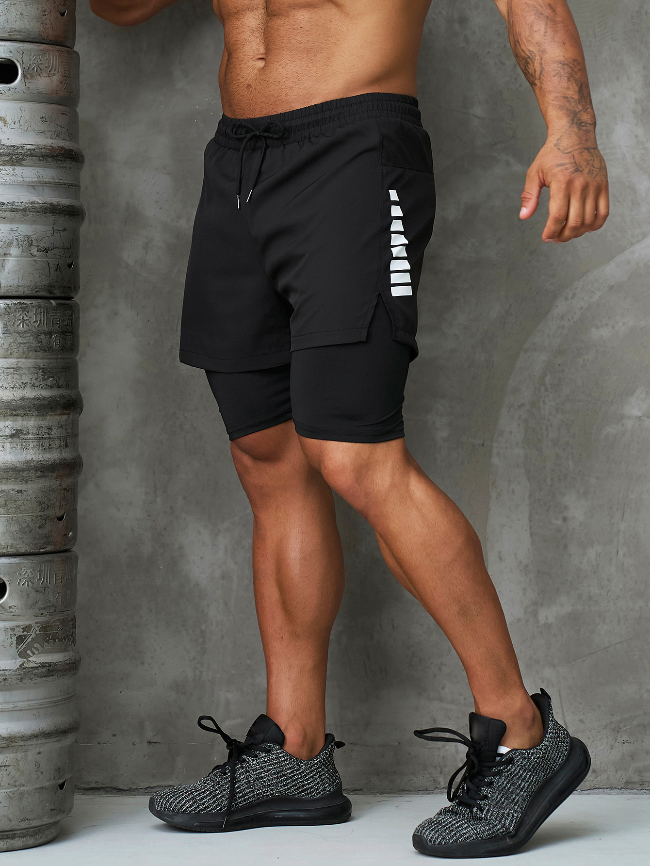 Men's Clothing Athletic Pants Casual Outdoor Breathable Multi Pocket Double Layer Shorts Muscular Design_viptrois.com