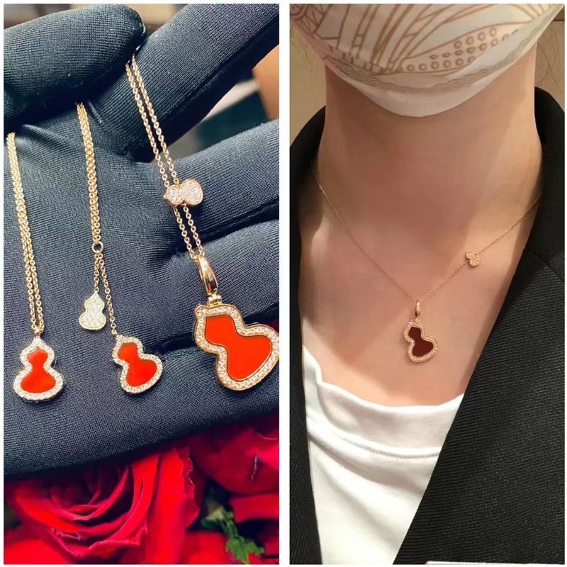 High-End Kirin Gourd Pendant for Women, 95 Sterling Silver Plated with 8K Gold, Red Agate, Light Luxury, Niche, High-End Feel