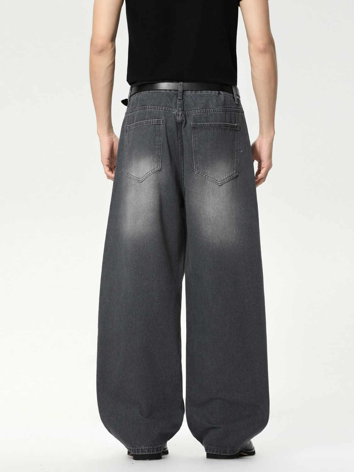 MTLCLOTHES Hombres| Coreano de estilo de alta calle blanqueado colgante sensación casual cuchillo suelto vibe jeans tendencia