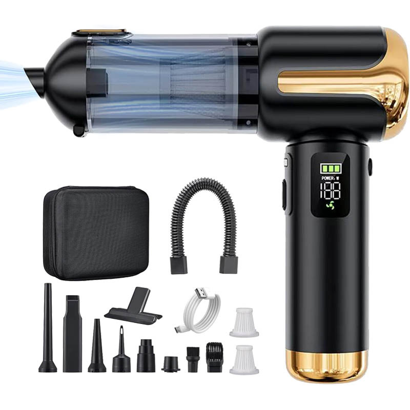 Car Vacuum Cleaner Wireless Digital Display High Power Brushless Motor Vacuum Household Handheld Dust Blower Cross-Border