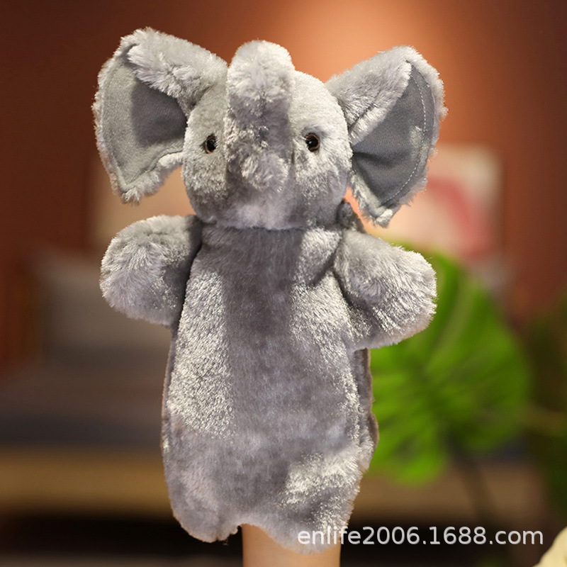 Conjunto de juguete de marioneta transfronteriza mano guantes de animales muñeca de conejo muñeca calmante muñeca de juguete muñeca mordedura marioneta