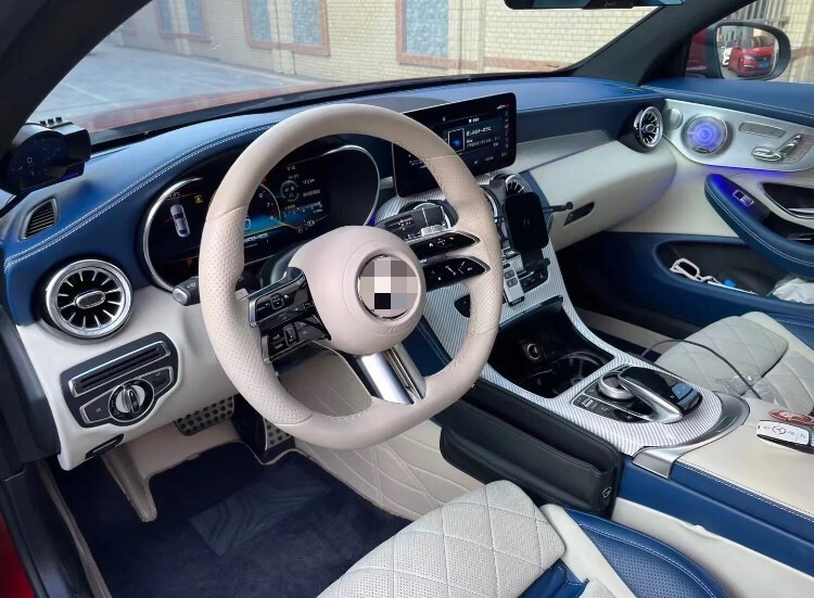 Suitable for Mercedes-Benz genuine leather dragonfly steering wheel, old models upgraded to new full-leather C-Class, E-Class, S-Class modified to Maybach