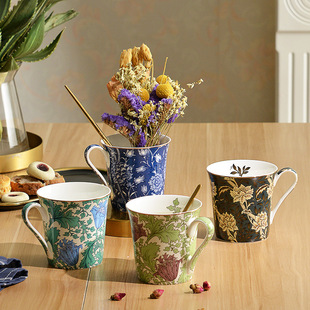Mug Bone China Accessible Luxury High-End Personalized Oil Painting Style Mug Sea Anemone Dandelion Water Cup for Home Use