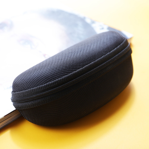 Manufacturer direct supply zipper eyeglass case sunglasses sunglasses case fashion EVA anti-pressure eyeglass case portable hook