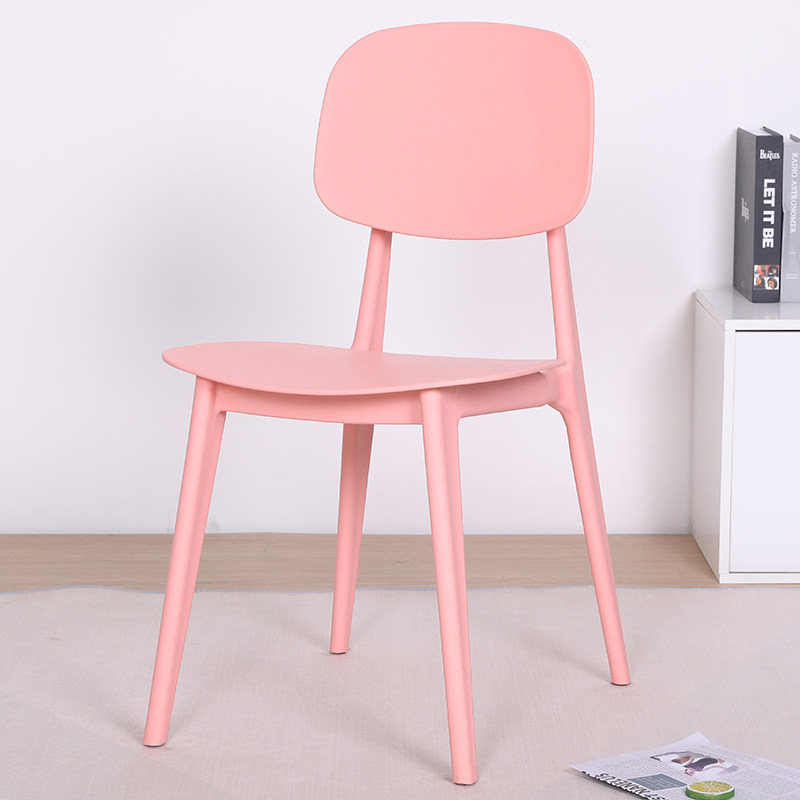 Fabricante directo de sillas de comedor nórdicas de moda ocio creativo respaldo de plástico casero silla de macarón de balcón individual