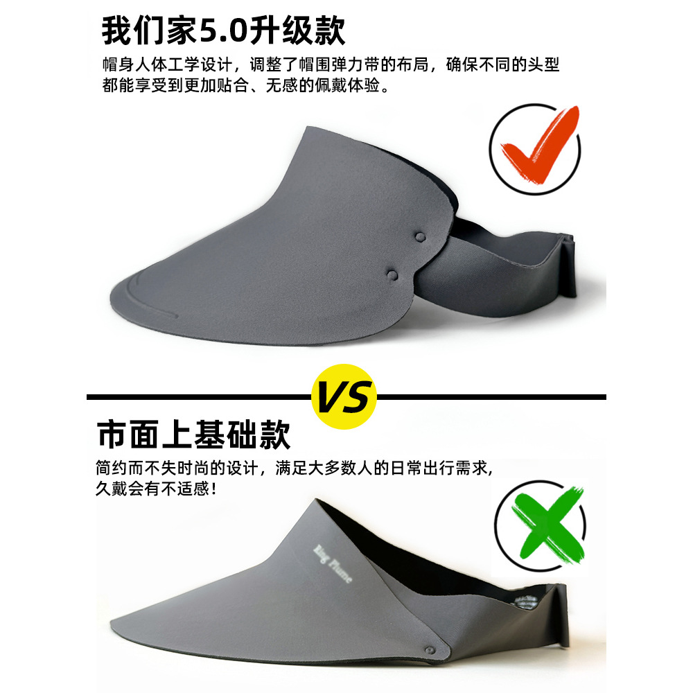 全新升級無痕防曬遮陽帽冷感面料防紫外線騎車摺疊跑步女遮陽帽子