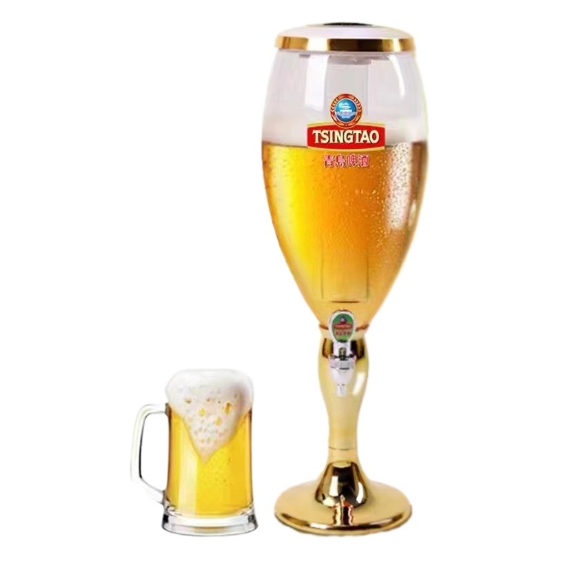 5-Liter Wine Cannon, Beer Cannon 1.5L/3L, Glowing Ice Pillar Beer Tower, Wine Dispenser, Cocktail Shaker, Barware