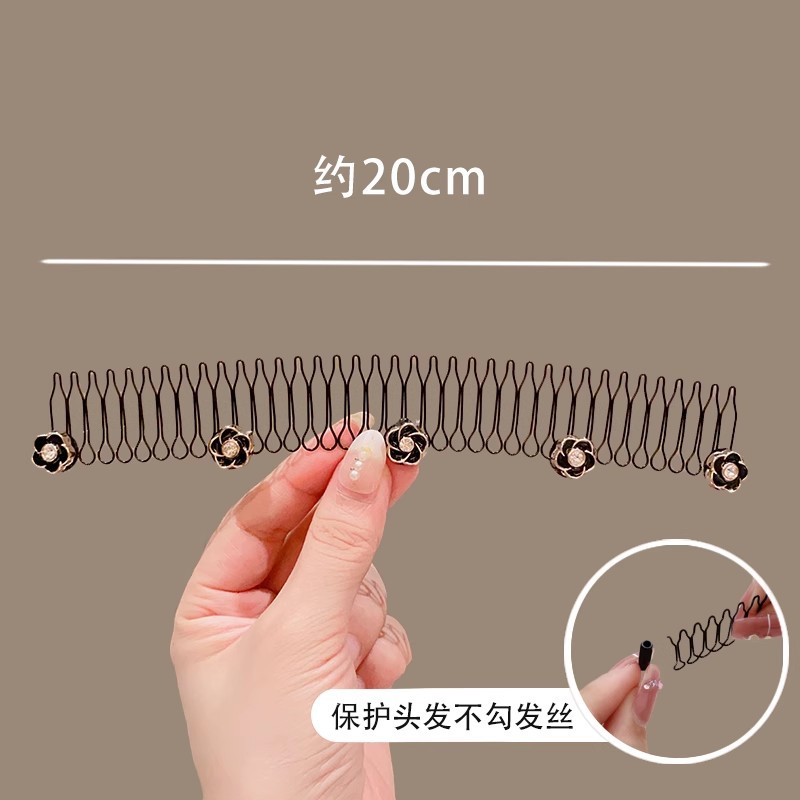 Celebridad de Internet Nueva inserción peine invisible versión alargada Lala peine del pelo dulce chica espalda Cabeza roto pelo acabado artefacto horquilla