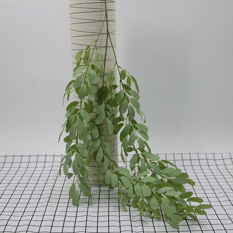Hojas de palma, hojas de plantas verdes, materiales decorativos para el hogar, decoración de techos, hojas de sauce para colgar en la pared, flores artificiales, hojas de plantas al por mayor. image 11