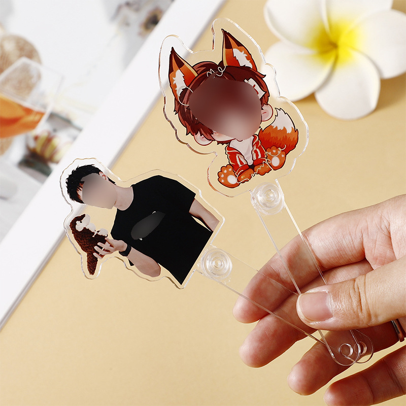 工厂亚克力旋转打卡棒手持摇摇牌旋转牌子明星演唱会纪念礼品