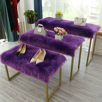 Wool pad — Table White Imitation Wool Mat - customized-purple