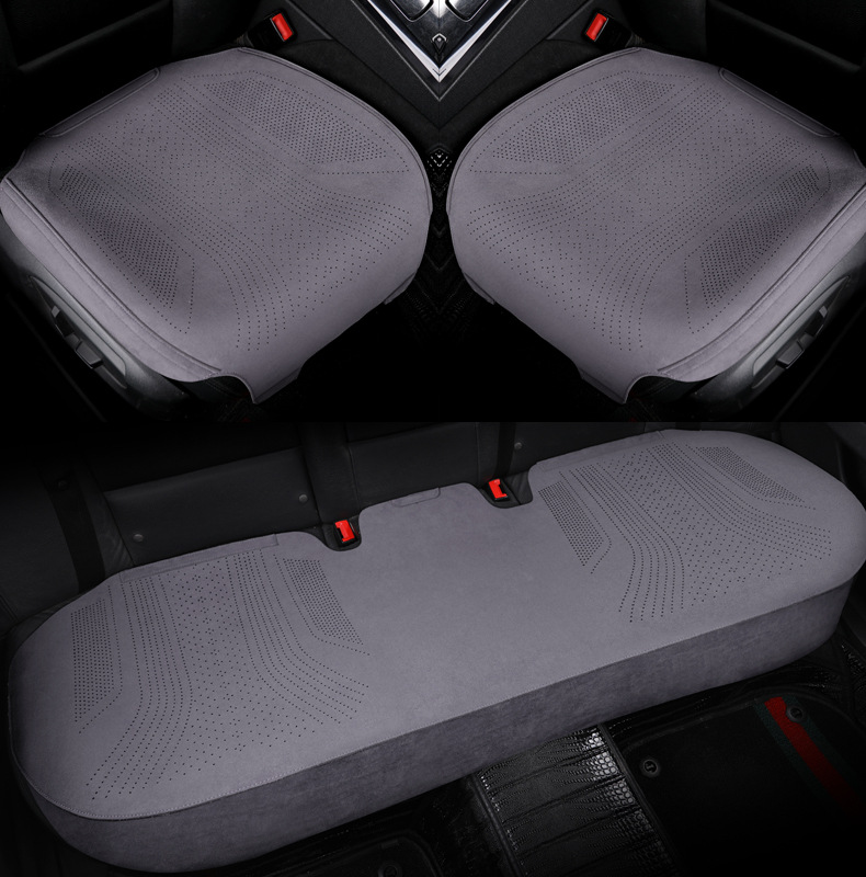 2025 New Rams Suede Car Seat Cushion Four-Season Multi-Piece Set