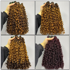 Super Double Drawn Pixie Curls 真人发发帘human hair Bundles