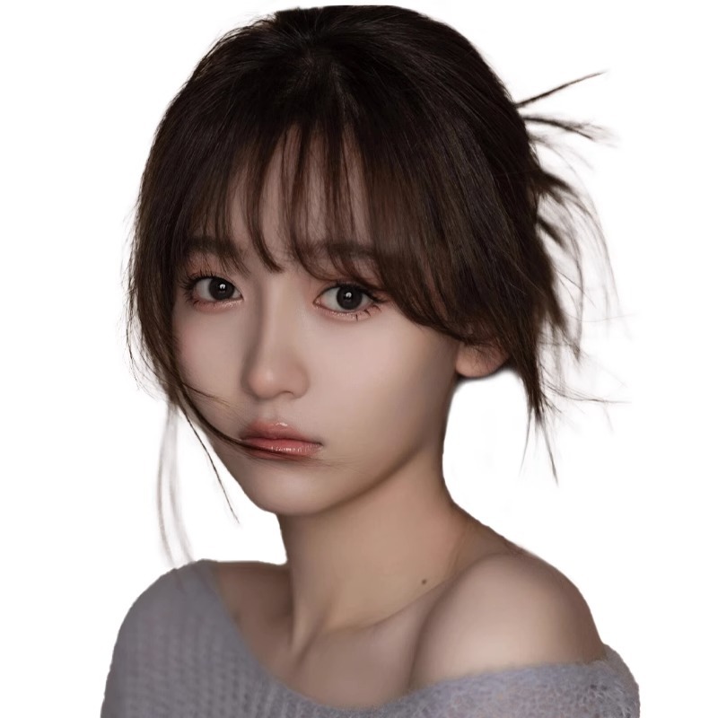 Air frange pelucina de mujer cabeza de cabello natural frente francesa parche frange falso ligero delgado Qi frange