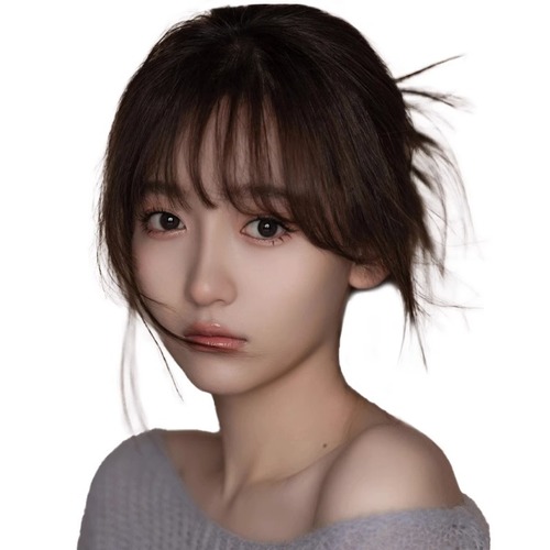 Air bangs wig female head full real hair natural forehead French fake bangs patch light style full bangs