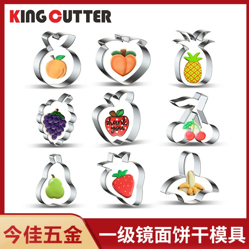 Jinjia фурнитура фрукты банан клубника яблоко форма для печенья из нержавеющей стали выпечка помадка печенье рисовый шарик форма для торта