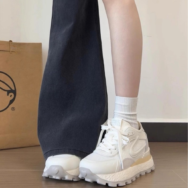 女性用厚底インナー高さメッシュシューズ、通気性メッシュフォレストシューズ、2025年新作人気スポーツレジャー高さアップダッドシューズ|undefined