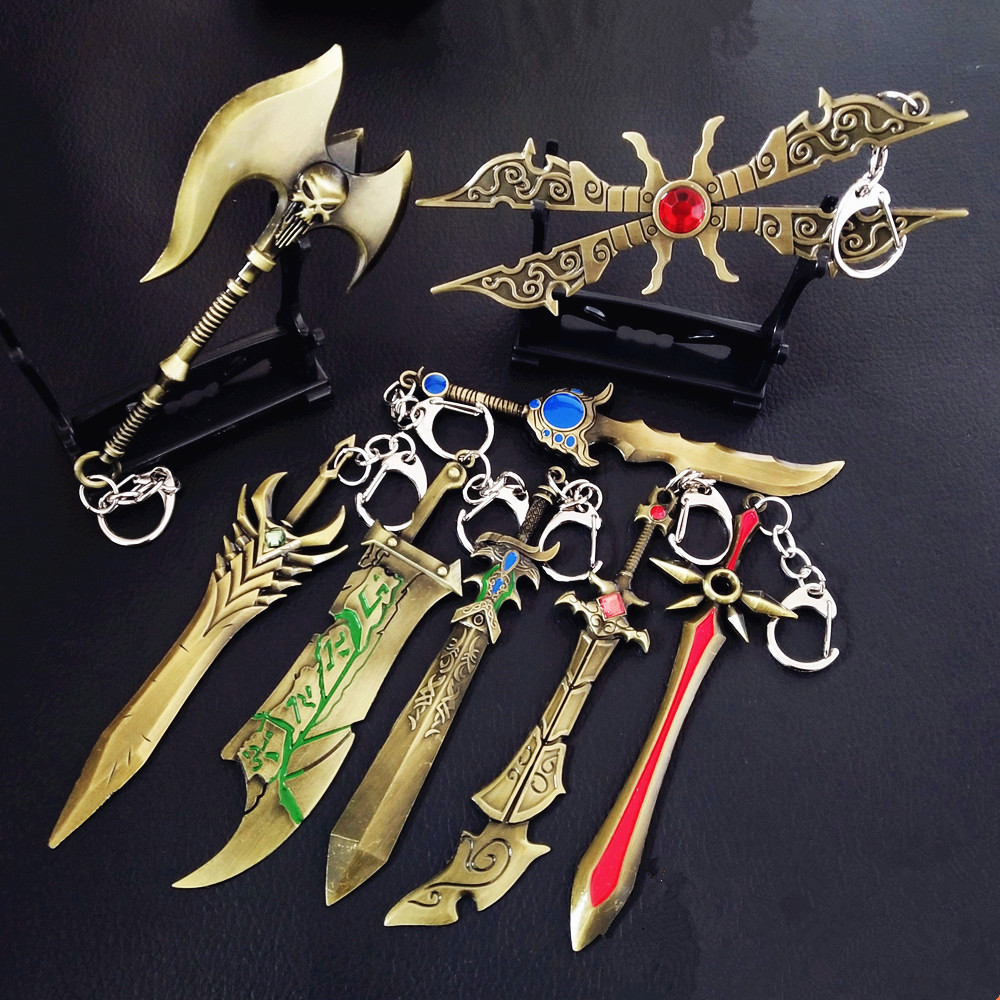 Hero Hand Tour Weapon Peripheral Pendant Sword Weapon Model Keychain Attractions Toy Internet Cafe Gift Wholesale